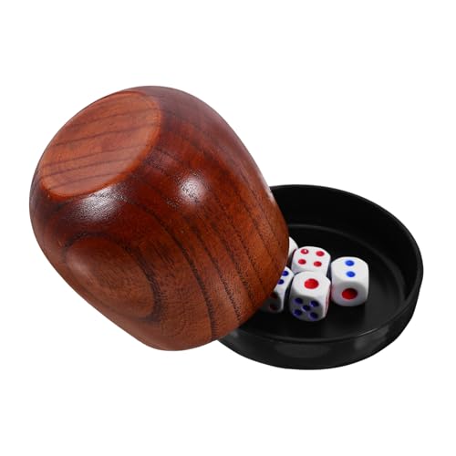 Vaguelly 1Satz Würfelbecher Set aus Holz mit Würfeln für Tischspiele und Ktv Partys Langlebig und Leicht zu Reinigen für Unterhaltsame Spielerfahrung Vaguelly 1Satz Würfelbecher Set aus Holz mit Würfeln für Tischspiele und Ktv Partys Langlebig und Leicht zu Reinigen für Unterhaltsame Spielerfahrung von Vaguelly