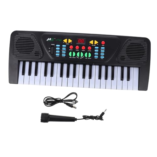 Vaguelly Pädagogisches Klavierspielzeug Für Kinder – Elektronisches Klavier Mit 37 Tasten Und Mikrofon – Musikspielzeug Für Jungen – Entwicklung Von Kreativität Und Vorstellungskraft von Vaguelly