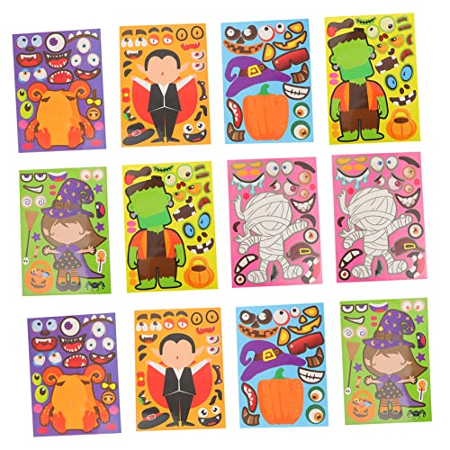 Vaguelly 1Set Aufkleber Puzzles Decals Halloween Decals Für Papier 12 Blätter von Vaguelly
