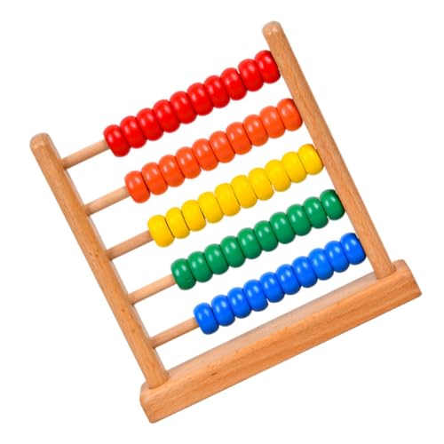 Vaguelly Puzzle-Spielzeug 1Stk Abakusständer Mathe-Würfel Kinderspielzeug Spielzeuge Spielset aus Holz Mathe-Lern-Abakus Kinder pädagogischer Mathe-Abakus Puzzle Lehrmittel Taschenrechner von Vaguelly