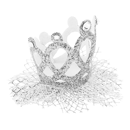 Vaguelly 1Stk Krone Haarschmuck Mädchen Haarschmuck Party Haarzubehör Goldene Krone Kostüm haarschmuck hair accessories for Haarstyling-Haarnadel Haarklammer Metall Silver von Vaguelly