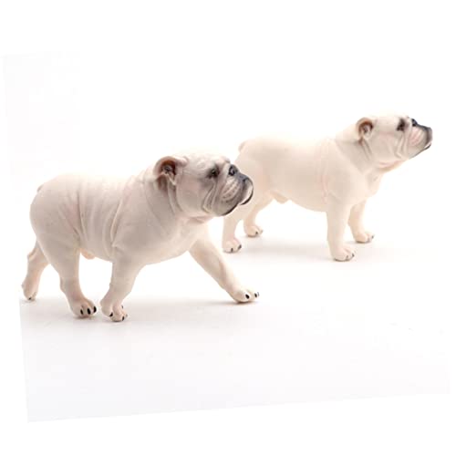 Vaguelly 1Stk Miniatur Mini-Tierfiguren shöne bescherung Spielzeug für Kinder kinderspielzeug Modelle Modellverzierung Hundemodell künstlicher Hund einstellen Handpuppe Bulldogge Statue von Vaguelly