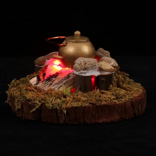 Vaguelly 1Stk Puppenhaus Herd holzspielzeug für kindergeschenk spielzeuge kinderknallzeug Simulation Mini-Herd Mini-Brennofen Mini Möbel Mini-Holzofen hölzern von Vaguelly