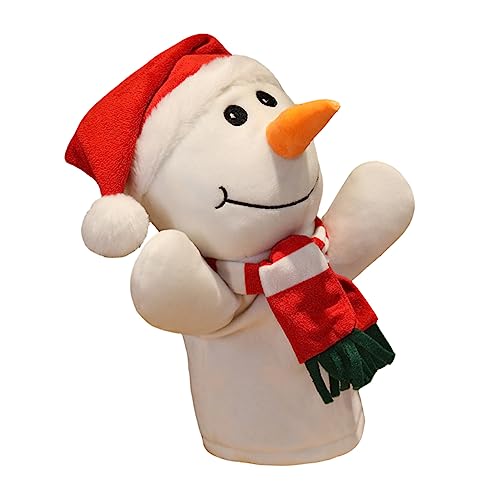 Vaguelly 1Stk Santa Handpuppe interaktives Puppen weihnachtgeschenke Kreatives weihnachtssdeko Fingerspielzeug für Fingerpuppe PP Baumwolle Weiß von Vaguelly
