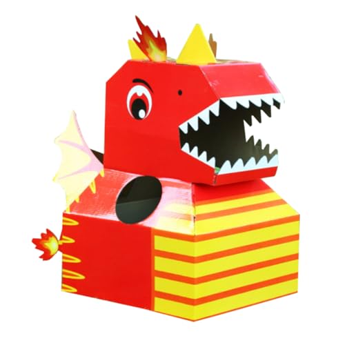 Vaguelly 1stk Dinosaurier-Kopf Interaktives Für Dinosaurier-Cosplay Kleidung Für Schwimmbad Spielhaus Aus Pappe Für Dinosaurier-karton Papier Rot Vaguelly 1stk Dinosaurier-Kopf Interaktives Für Dinosaurier-Cosplay Kleidung Für Schwimmbad Spielhaus Aus Pappe Für Dinosaurier-karton Papier Rot von Vaguelly