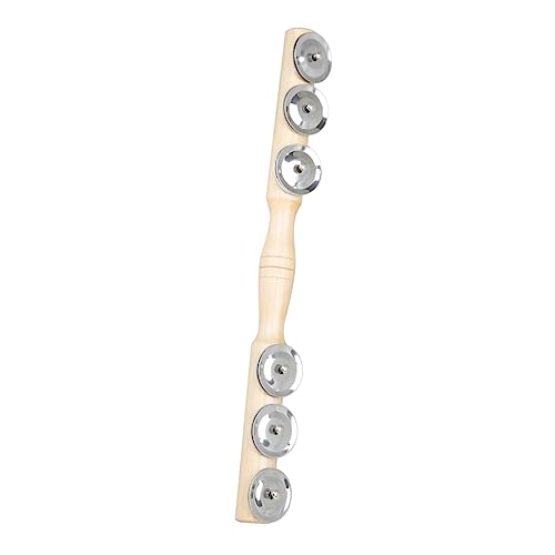 Vaguelly 1stk Glockenbecken Pädagogisches Jingle Bell Stick Percussion- Percussion-Musikinstrument Perkussionsmusik- Desktop-musikspielzeug Hölzern von Vaguelly