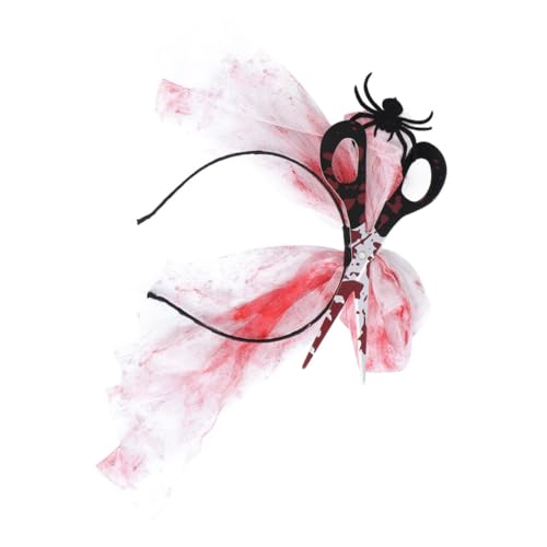 Vaguelly 1stk Halloween-Stirnband Partyzubehör Haarband Aus Blutgaze Haarzubehör Cosplay-Kopfschmuck Horror-kopfstütze Horror-Stirnband-Requisite Halloween-Party-Requisite Vlies von Vaguelly
