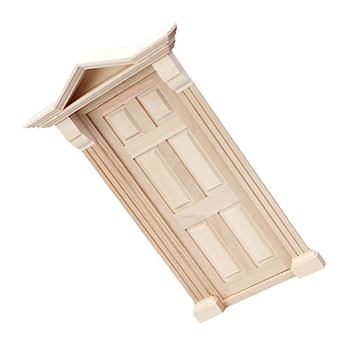 Vaguelly 1stk Miniaturtür Miniaturmöbel Bausatz Mini-türverzierung Mini-türhandwerk Kleine Puppenstubenmöbel Winzig Miniaturen Fenster Gewächshaus Hölzern von Vaguelly