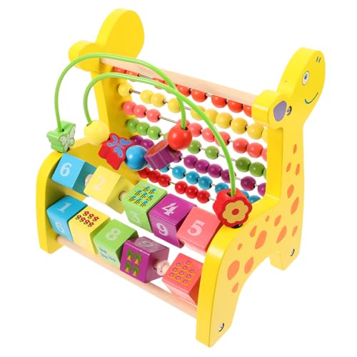 Vaguelly 1stk Perlenrechner Satinhaube Für Zöpfe Multifunktionsperlen Kinderspielzeug Klein Griff Tierspielzeug Anhänger Weiden Vlies Rote Dekoration Tablet-Basis Digitales Holz von Vaguelly