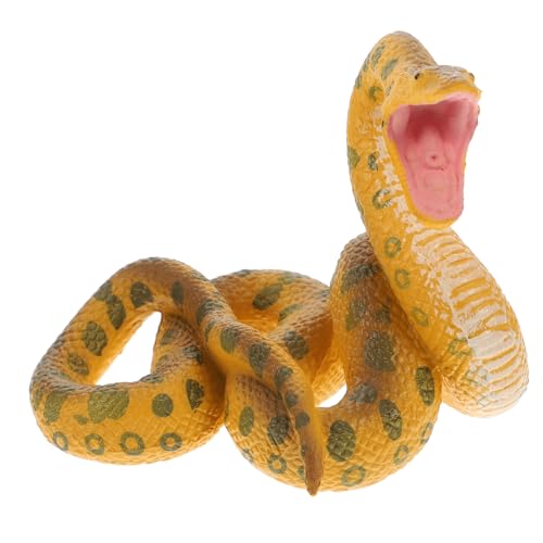 Vaguelly 1stk Schlangenmodell Streich Monster Zebra Roboter Figur Chamäleon Fernbedienung Schwimmbad Puzzle Tiere Drachen Simuliertes Tierspielzeug Falsche Schlange Yellow Plastik von Vaguelly