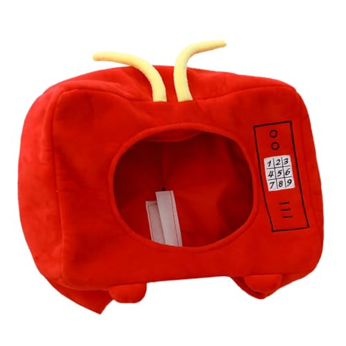 Vaguelly 1stk Tv Kopf Abdeckung Party-kopfbedeckung Partykostüm Hut Neuheit Kopfschmuck Lustiger Kostümhut Cosplay -requisite Kinderkostüme Party-kappe Hut Zubehör Plüsch Rot Vaguelly 1stk Tv Kopf Abdeckung Party-kopfbedeckung Partykostüm Hut Neuheit Kopfschmuck Lustiger Kostümhut Cosplay -requisite Kinderkostüme Party-kappe Hut Zubehör Plüsch Rot von Vaguelly