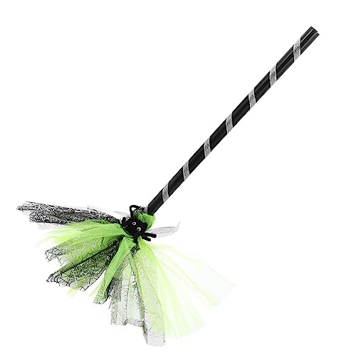 Vaguelly 1stk Zauberer Besen Zwerge Party Halloween-pumpendekorationen Dekoration Halloween Ornament Animiert Kessel Cosplay-kostüm Für Beängstigend Halloween- Tür Green Stoff von Vaguelly