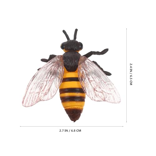 Vaguelly 2 Bienenfiguren: Honigbienen-Insekten-Spielfiguren, Aktionsmodell für Wissenschaftsprojekte, Kuchendekoration, frühes Lernspielzeug für Kleinkinder, Kindergeburtstag von Vaguelly