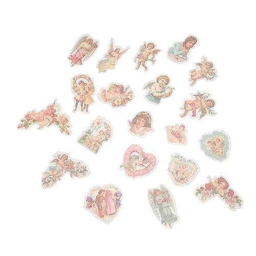 Vaguelly 2 Boxen Material Dekorative Aufkleber Retro Laptop Aufkleber Blumenaufkleber Scrapbook Computer Nagelaufkleber DIY Aufkleber Album Aufkleber Notebook Aufkleber Papier von Vaguelly