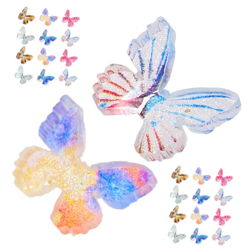 Vaguelly 2 Boxen Mini-Schmetterlinge Schmetterlinge Kleine Schmetterlinge Landschaftsornament Cartoon-Schmetterlinge Mini-Sachen Schmetterlinge Schmuck Harz Vaguelly 2 Boxen Mini-Schmetterlinge Schmetterlinge Kleine Schmetterlinge Landschaftsornament Cartoon-Schmetterlinge Mini-Sachen Schmetterlinge Schmuck Harz von Vaguelly