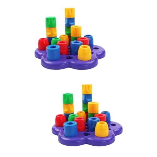 Vaguelly 2 STK Geometrie-Lernspielzeug Formerkennungsblöcke Stapelspiel Spielzeug geometrischer Blockstapler Kinder Puzzle rätselbuch Kinder Spielzeuge Bausteine stapeln Kaleidoskop von Vaguelly
