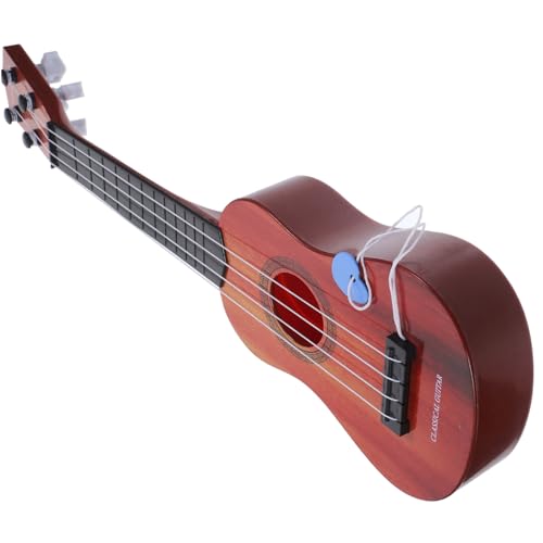 Vaguelly 2 STK Gitarrenspielzeug für Kinder Ukulele-Gitarre Gitarren für Kinder Spielzeug für Kleinkinder Spielset aus Holz Mini-Gitarre Ukulele für anfänger hölzern Musikinstrument Plastik von Vaguelly