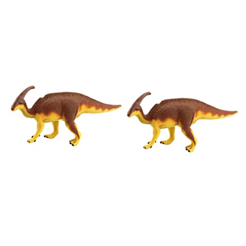 Vaguelly 2 STK Dinosauriermodell Dino bastelset Desk Decoration Desktop Dekoration Modelle Spielzeug Parasaurolophus-Modell Tier Ornamente Kind von Vaguelly