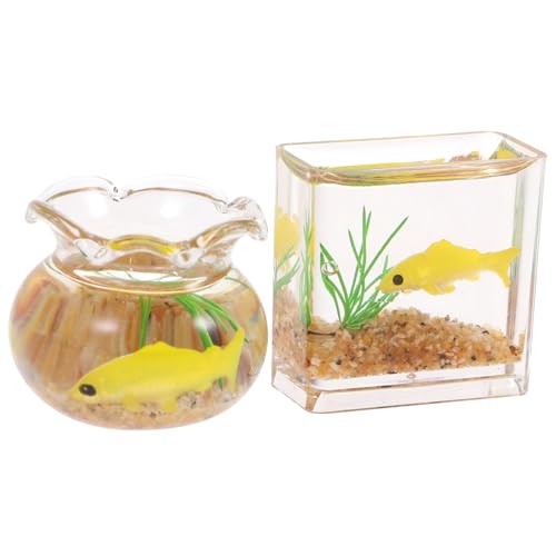 Vaguelly Mini-Aquarium- -Set 2-teilig Maßstab 112 Glasfische Für Spielhaus-Dekoration Zufällige Farbe Vaguelly Mini-Aquarium- -Set 2-teilig Maßstab 112 Glasfische Für Spielhaus-Dekoration Zufällige Farbe von Vaguelly