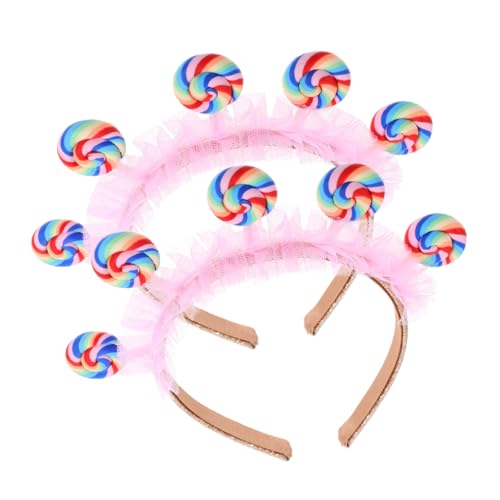 Vaguelly 2 STÜCK Lollipop Haarband Süßes Karnevalskopfschmuck für Geburtstagsfeiern mit Charmantem Lutscherdesign Perfektes Accessoire für Kleine Prinzessinnen Vaguelly 2 STÜCK Lollipop Haarband Süßes Karnevalskopfschmuck für Geburtstagsfeiern mit Charmantem Lutscherdesign Perfektes Accessoire für Kleine Prinzessinnen von Vaguelly