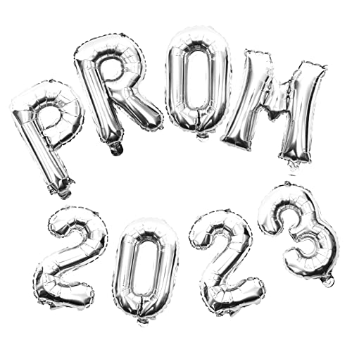 Vaguelly 2 Sätze Abschlussdeko Folienballons Prom Silber Senior Year Ballon Dekoration für Abschlussfeier Party Fotohintergrund Wiederverwendbar Einfache Handhabung von Vaguelly