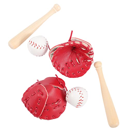 Vaguelly 2 Sätze Baseball-Softball-Abdeckung Netz Mini-Baseball Baseball-kuchendeckel Kuchendekoration Mit Baseballschläger Und Ball Schlüssel Miniatur-baseballhandschuhe Leder Rot Vaguelly 2 Sätze Baseball-Softball-Abdeckung Netz Mini-Baseball Baseball-kuchendeckel Kuchendekoration Mit Baseballschläger Und Ball Schlüssel Miniatur-baseballhandschuhe Leder Rot von Vaguelly