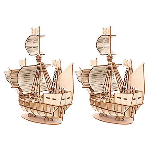 Vaguelly 2 Sätze Bausteinspielzeug zusammenbauen Bastelsets aus Holz für Rätsel Bauen rätsel kreatives Segelbootmodell Puzzle- -Set Modelle Khaki Vaguelly 2 Sätze Bausteinspielzeug zusammenbauen Bastelsets aus Holz für Rätsel Bauen rätsel kreatives Segelbootmodell Puzzle- -Set Modelle Khaki von Vaguelly