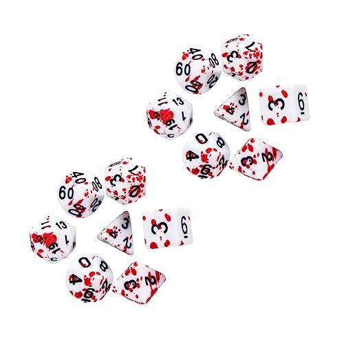 Vaguelly 2 Sätze Blutwürfel Spielwürfel Spielrequisiten Brettspielrequisiten Brettspielwürfel Tragbare Würfel Brettspielwürfel Blutspritzerwürfel Polyedrische Würfel Partyzubehör Vaguelly 2 Sätze Blutwürfel Spielwürfel Spielrequisiten Brettspielrequisiten Brettspielwürfel Tragbare Würfel Brettspielwürfel Blutspritzerwürfel Polyedrische Würfel Partyzubehör von Vaguelly