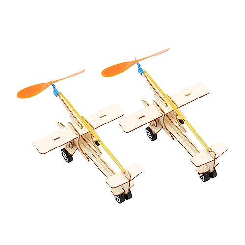 Vaguelly 2 Sätze DIY Flugzeug für Selbst Zusammenbaubare Holzmodelle Flexibles Design Sicheres Material für Kreative von Vaguelly