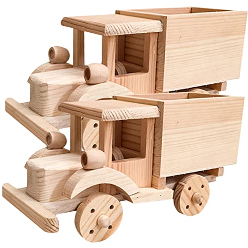 2 Sätze DIY Spielzeug Holzpferd Kinderspielzeug Autodekorationen Bastelsets für den BAU Urlaub Modelle Spielset aus Holz 3D-Rätsel 3D-Puzzles für Kinder hölzern Trojanisches Pferd von Vaguelly