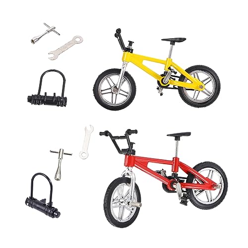 Vaguelly 2 Sätze Desktop Finger Bike Kognitives Freizeitspielzeug für Strapazierfähiges Material Fördert die Vorstellungskraft Verständnis für Fahrradsport von Vaguelly