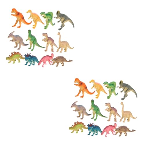 Vaguelly 2 Sätze Dinosaurier-Spielzeug Ausstellungsmodelle Kuchendekoration Kuchen Verzieren Gastgeschenke Feenspielzeug Für Mädchen Dekor Für Zu Hause Spielzeuge Kind Zutaten Tier Plastik von Vaguelly