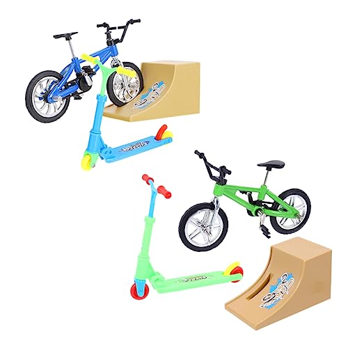 Vaguelly Finger-Skateboard-Set Roller-Spielzeug Zusammenklappbares Roller-Fahrrad-Set Brettspiel-Spielzeug Für Jungen Und Mädchen Schreibtischspiele Und Wettbewerbe von Vaguelly