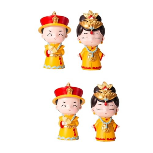 Vaguelly 2 Sätze Harzornamente Im Palaststil Paar Kaiserin Gänseblümchen Bräutigam Königin Mini Kuchen Figur Kuchen Figur Ornament Geburtstagstorte 2 Stücke * 2 von Vaguelly