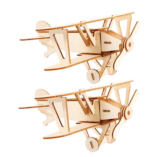 Vaguelly 2 Sätze Holzflugzeug Bausatz Puzzle Modell aus Langlebigem Holz Sicher und Griffig Pädagogisches DIY für Detailreiches Flugzeug Modell für Kreative Bastelstunden Vaguelly 2 Sätze Holzflugzeug Bausatz Puzzle Modell aus Langlebigem Holz Sicher und Griffig Pädagogisches DIY für Detailreiches Flugzeug Modell für Kreative Bastelstunden von Vaguelly