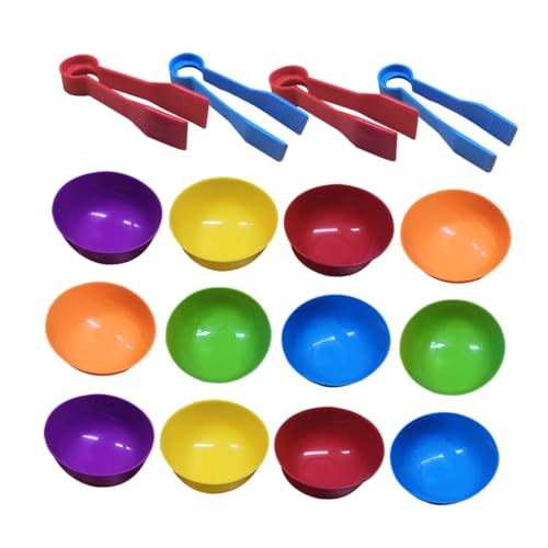 Vaguelly 2 Sätze Klassifizierungspokal Toys детские игрушки Toys for Lernspielzeug Farbübereinstimmendes Spiel Sortierspiel Sortierschalen Clip- Plastik von Vaguelly