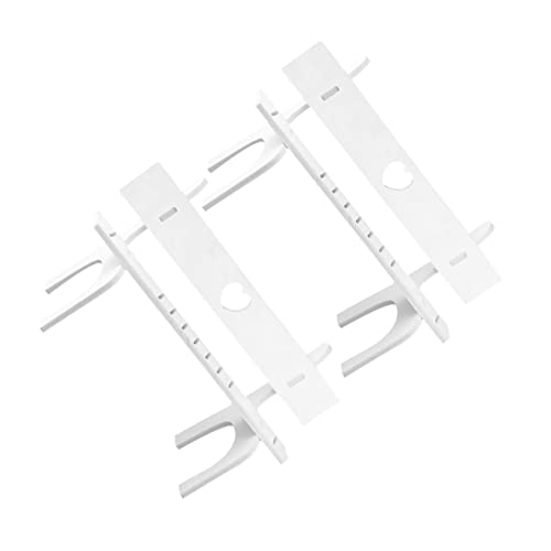 Vaguelly 2 Sätze Kleiner Stuhlhocker Puppe Miniatur Sitzplätze Querformat Mini-Stuhl Figur Stühle Holz Weiß von Vaguelly