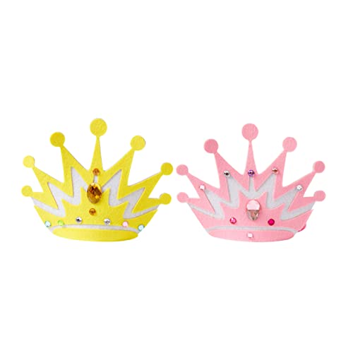 Vaguelly 2 Sätze Königin Krone selber machen Accessoires Dekoration PP- Kinderkrone Figuren bastelset basteln für Diadem-Bastelsets DIY Krone für Nicht gewebt von Vaguelly