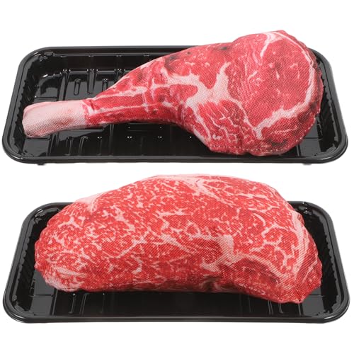 Vaguelly 2 Sätze Künstliches Rindersteak Teiliges Realistisches Steak Modell für Tischdekoration und Food Fotografie Langlebig Detailgetreu und Verschleißfest Vaguelly 2 Sätze Künstliches Rindersteak Teiliges Realistisches Steak Modell für Tischdekoration und Food Fotografie Langlebig Detailgetreu und Verschleißfest von Vaguelly