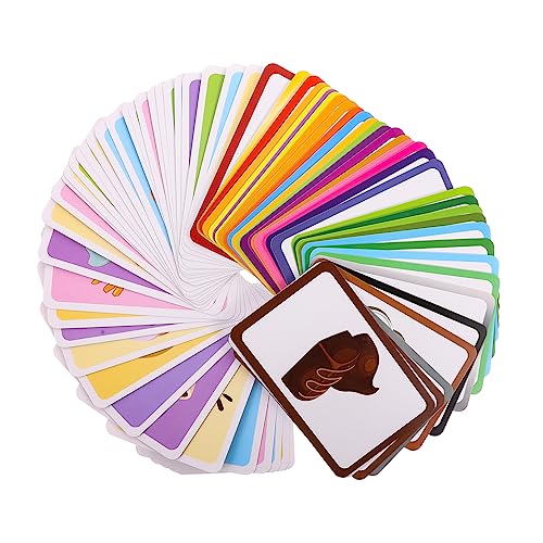 Vaguelly 2 Sätze Lernkarten für Beschichtetem Papier Kognitive Spielzeuge für Frühkindliche Bildung Farbenfrohe und Praktische Lernhilfen für Jungen und Mädchen von Vaguelly