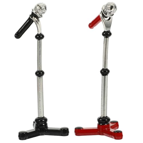 Vaguelly 2 Sätze Mini-Mikrofon- für kinderspielzeug spielzeuge Miniaturmikrofon gefälscht Karaoke Mini- - Kindermikrofonspielzeug Legierung rot von Vaguelly