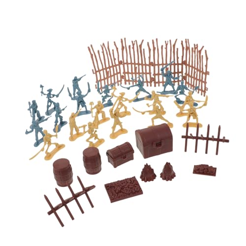 Vaguelly 2 Sätze Piraten Soldaten Spielfiguren aus Robustem Kunststoff Detailreiche Mittelalterliche Armee Miniaturen Tragbares Spielset für Kreatives und Piratenparty Dekoration von Vaguelly