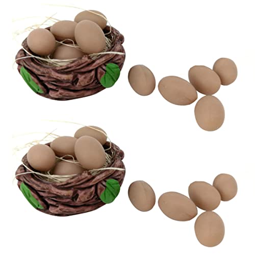 Vaguelly Miniatur- -Ornament-Set 10 Eier-Szene-Requisiten Lebensechtes Miniatur-Spielzeug Für Kinder von Vaguelly