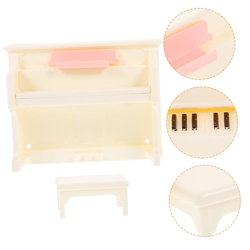 Vaguelly 2 Sätze Puppenhaus Möbel aus Langlebigem Kunststoff Realistisches Mini Musik Instrument Dekoration von Vaguelly