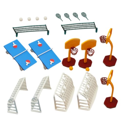 Vaguelly 2 Sätze Puppenhaus Sport Set Teiliges Miniaturmodell mit Tischtennis und Basketball für Kreative Spielwelten für DIY Puppenhaus Dekorationen und Zubehör Vaguelly 2 Sätze Puppenhaus Sport Set Teiliges Miniaturmodell mit Tischtennis und Basketball für Kreative Spielwelten für DIY Puppenhaus Dekorationen und Zubehör von Vaguelly