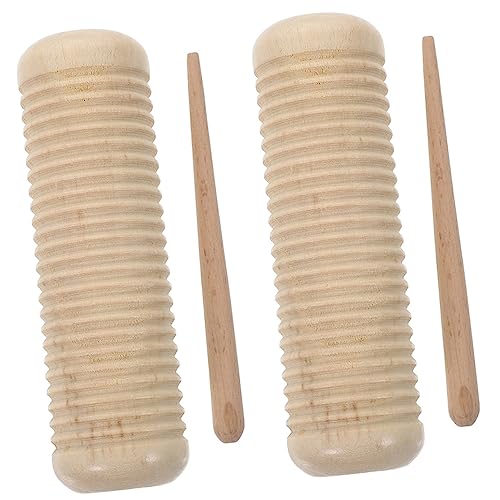 Vaguelly 2 Sätze Sandkasten Lernspielzeug Musikspielzeug Holzinstrumente Guiro-schlaginstrument Musikinstrumente Aus Holz Holz-Guiro Guiro-Instrument Percussion- Aus Holz Hölzern von Vaguelly