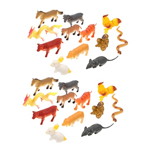 Vaguelly Sternzeichen Tiere Spielzeug 2 Stücke Jungen Und Mädchen Spielzeug Desktop Decor Simulierte Tier Spielzeug von Vaguelly