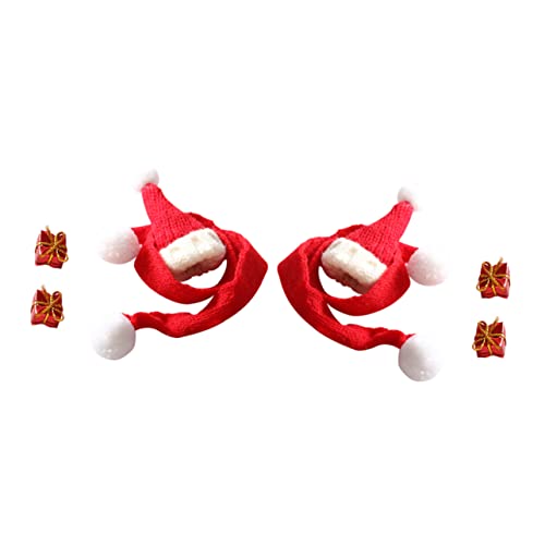 Vaguelly 2 Sätze Weihnachtsmütze und Schal Set Teiliges Mini Haus Modell Deko Set für Rote Strickmützen und Schals für Puppenhaus und Weihnachten Vaguelly 2 Sätze Weihnachtsmütze und Schal Set Teiliges Mini Haus Modell Deko Set für Rote Strickmützen und Schals für Puppenhaus und Weihnachten von Vaguelly