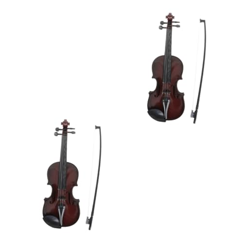 Vaguelly Kleinkindspielzeug 2 Sätze simulierte Geige Kinder-Ukulele-Spielzeug Musikinstrumentenskulptur Violine Spielzeuge Kinder Musikinstrument Spielzeug Musikinstrument für Kinder Abs von Vaguelly