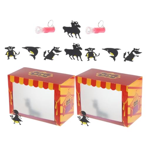 Vaguelly 2 Satz DIY Schattenpuppen Theater Kit für Kreatives Puppenspiel Set für Interaktive Geschichtenerzählung und Fantasievolles von Vaguelly